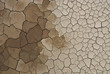 cracked ground sludge produced by the drying