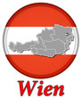 3D-Button Republik Österreich - Wien