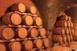 Weinkeller Barriqe Holzfässer Kellergewölbe Steinkeller