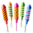 Vector: Firework rockets. Vector. Firework rockets. Vector.
