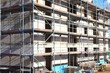 Hochbau Hausbau, Baugerüste, Hausfassade, Rohbau