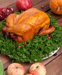 whole roasted chicken with parsley and cranberries