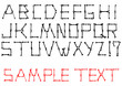 Vector alphabet set made from bones Vector alphabet set made from bones