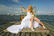 Beautiful smiling caucasian bride