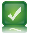 " Tick - Approval - Yes - OK " Button (vector - reflection)