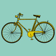 old classic bike motobike Illustration Vector