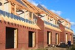Neubau Dachstuhl Dachbalken Reihenhaus Rohbau