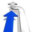 arrows overtaking blue
