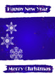 Christmas Banner in blue grunge colors