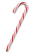 Candy cane isolated on white with clipping paths.