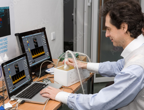 Photo: Technology and development ultrasound device. Technology and development ultrasound device.