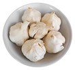 Garlics on plate