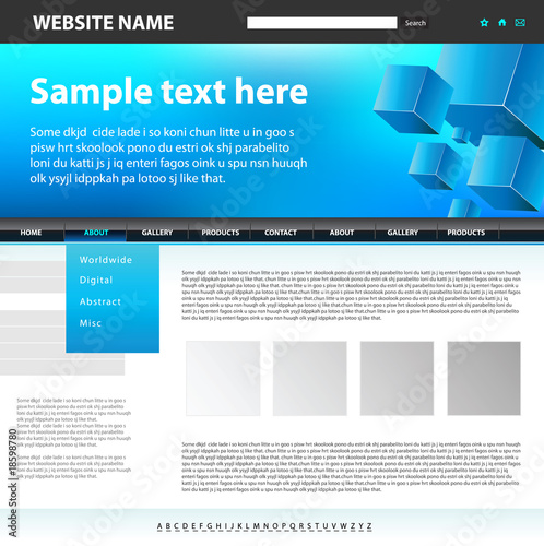 Vector: Web site design template. Web site design template.