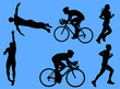 triathlon vector silhouettes triathlon vector silhouettes