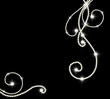 brilliant corner ornament on dark background