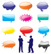 Collection of different empty vector shapes for comics or web.