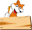 Illustration of a fox with a key