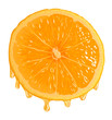 Orange Segment with juice drops Orange Segment with juice drops