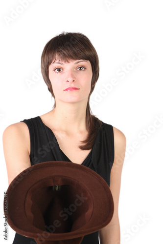 Photo: sad girl with hat sad girl with hat