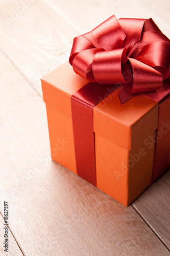 Photo: red gift box red gift box