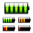Glossy battery icons.