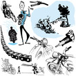 moto motocycle retro vintage classic vector illustration