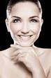 Beautiful woman wearing ring
