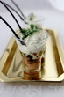 Verrines de saumon mariné et sa chantilly à l'aneth