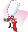 Spraying gun with accessories Spraying gun with accessories