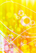Colorful background circles and white blurry lights Colorful background circles and white blurry lights