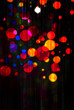Colorful background circles and white blurry lights Colorful background circles and white blurry lights