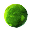 Illustration: Green Earth, covered with grass Green Earth, covered with grass