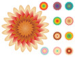 set of floral elements for your design on white background
