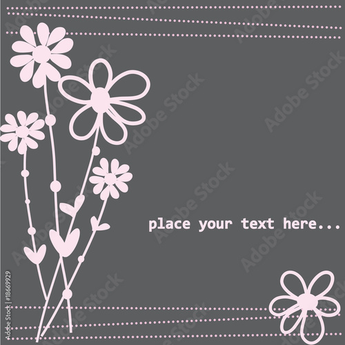 Vector: Abstract floral background for greeting card. Abstract floral background for greeting card.