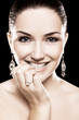 Beautiful woman diamond jewellery