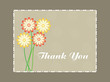 abstract background with flowers and thankyou text