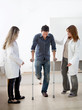 Man with crutches