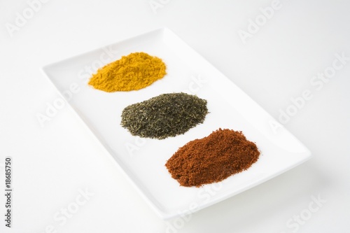 Photo: Chilli, green tea and turmeric Chilli, green tea and turmeric