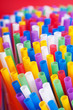 Colorful drinking straws background