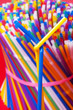 Colorful drinking straws background