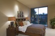 Matching bedside lamps in Palm Springs home interior