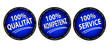 Blaues Set Kompetenz Qualität Service