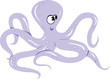 Illustration of an octopus crawling beyond white surface Illustration of an octopus crawling beyond white surface