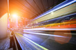 Speeding bus, blurred motion. Speeding bus, blurred motion.