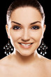 Beautiful woman wearing earrings