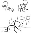 Drawn stick figures in various poses Drawn stick figures in various poses