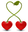 raster. cherry heart