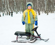 boy with a sledge