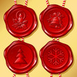 Set of Christmas sealing wax