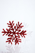 red and white snowflake